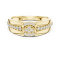 Virellienne Floral Cluster Pavé Diamond Ring