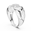 Aurellisse Halo Motif Pavé Diamond Ring