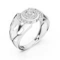 Aurellisse Halo Motif Pavé Diamond Ring