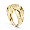 Aurellisse Halo Motif Pavé Diamond Ring