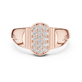 Celestienne Column Pavé Diamond Ring