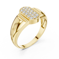 Celestienne Column Pavé Diamond Ring