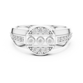Seravienne Trio Halo Pavé Diamond Ring