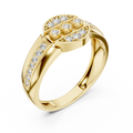 Seravienne Trio Halo Pavé Diamond Ring