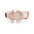 Avelisse Twin Arc Halo Pavé Diamond Ring