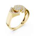 Avelisse Twin Arc Halo Pavé Diamond Ring