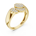 Lunavienne Twin Marquise Pavé Diamond Ring