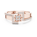 Elarienne Square Halo Pavé Diamond Ring