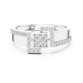 Elarienne Square Halo Pavé Diamond Ring