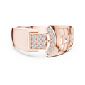Seravienne Sculpted Round Diamond Ring