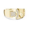 Seravienne Sculpted Round Diamond Ring