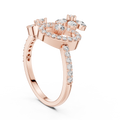 Lunavienne Floral Butterfly Diamond Ring