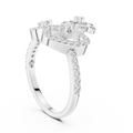 Lunavienne Floral Butterfly Diamond Ring