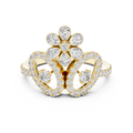 Lunavienne Floral Butterfly Diamond Ring