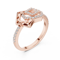 Averielle Heartline Pavé Diamond Ring