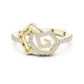Averielle Heartline Pavé Diamond Ring