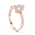 Avelienne Geometric Floral Diamond Ring
