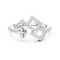 Avelienne Geometric Floral Diamond Ring