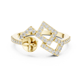 Avelienne Geometric Floral Diamond Ring