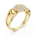 Lysavienne Pavé Cascade Round Diamond Ring