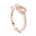 Celestrienne Square Halo Diamond Ring