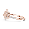 Celestrienne Square Halo Diamond Ring