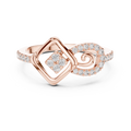 Celestrienne Square Halo Diamond Ring