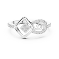 Celestrienne Square Halo Diamond Ring