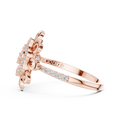 Rosavienne Floral Halo Diamond Ring