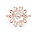 Rosavienne Floral Halo Diamond Ring