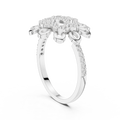 Rosavienne Floral Halo Diamond Ring