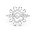 Rosavienne Floral Halo Diamond Ring