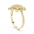 Rosavienne Floral Halo Diamond Ring