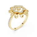 Rosavienne Floral Halo Diamond Ring
