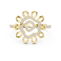 Rosavienne Floral Halo Diamond Ring