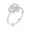 Virelliane Geometric Halo Diamond Ring
