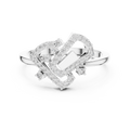 Virelliane Geometric Halo Diamond Ring