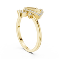 Virelliane Geometric Halo Diamond Ring