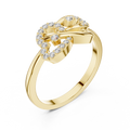 Elowyn Intertwined Round Diamond Ring