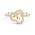 Elara Cloverheart Round Diamond Ring