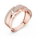 Aurevienne Linear Pavé Round Diamond Ring