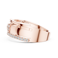 Aurevienne Linear Pavé Round Diamond Ring
