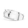 Aurevienne Linear Pavé Round Diamond Ring