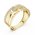 Aurevienne Linear Pavé Round Diamond Ring