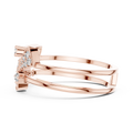 Elowen Tri-Panel Round Diamond Ring