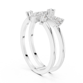 Elowen Tri-Panel Round Diamond Ring