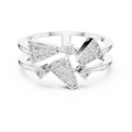 Elowen Tri-Panel Round Diamond Ring
