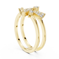 Elowen Tri-Panel Round Diamond Ring