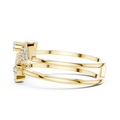 Elowen Tri-Panel Round Diamond Ring
