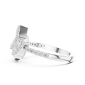 Elara Crescent Halo Round Diamond Ring